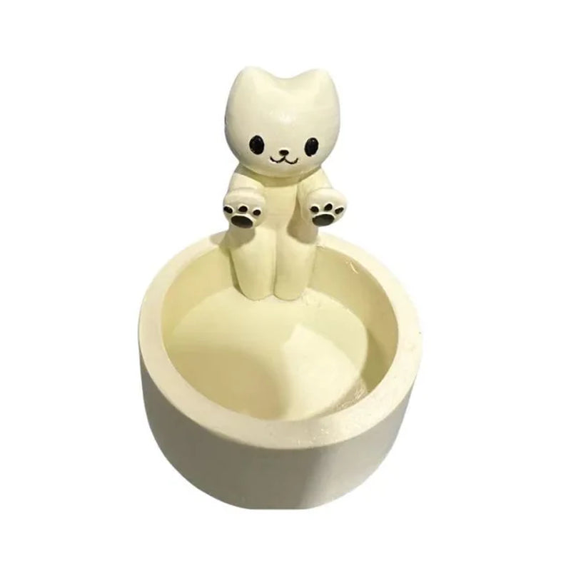 Kitten Candle Holder Cute Cat Candlestick Creative Aromatherapy Candle Holder Durable High Tempe Cartoon Candlestick Decoration