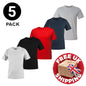 Mens Plain T-Shirts Multipack 5 Pack 100% Cotton Blank Short Sleeve New Tee Gym