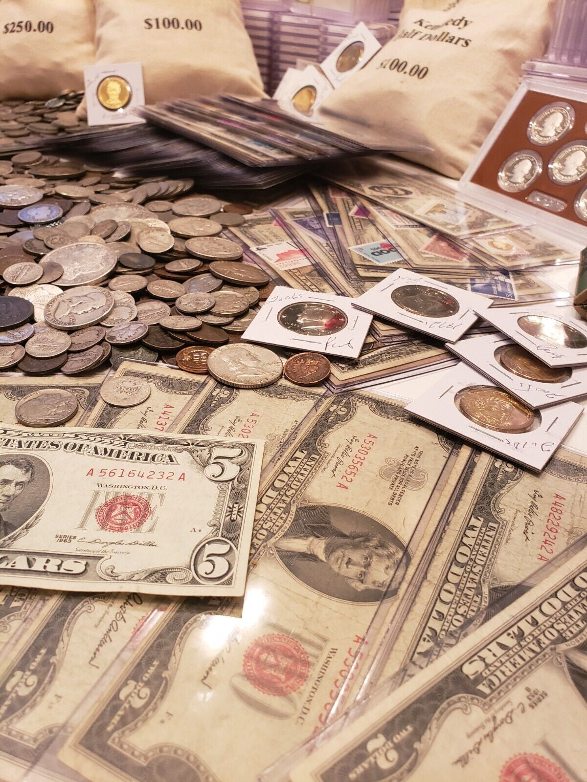 ESTATE SALE FIND, OLD US COINS, GOLD, .999 SILVER BARS, BULLION, RARE U.S. BILLS