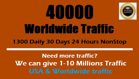 1300 حركة مرور يومية على الويب لمدة شهر واحد من محركات البحث ووسائل التواصل الاجتماعي
