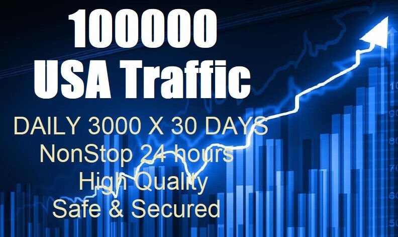 100000 USA Web traffic from Search Engine and Social Media Daily 3300++ from US