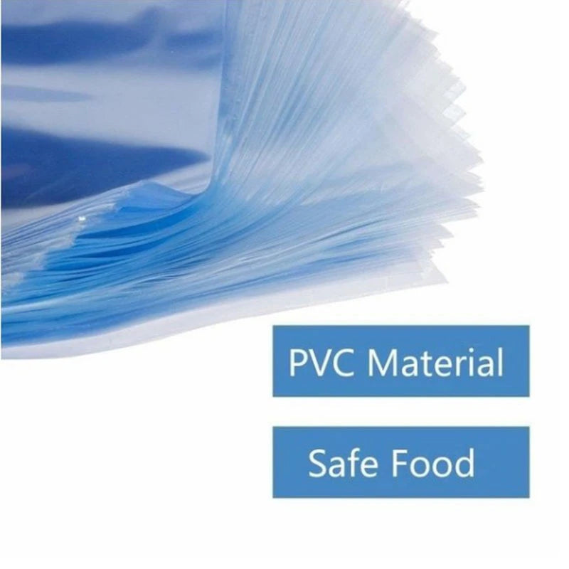 100Pcs Pvc Heat Shrink Film Bag DIY Blower Heat Seal Flat Mouth Wrap Waterproof Storager Transparent Plastic Bag