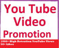 YOUTUBE VIDEO PROMOTE ORGANIC MARKETING  1000+ High Retention YouTube Views 50+ Likes