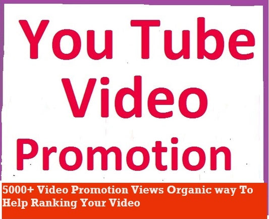 YouTube Video Promotion Social Marketing  5000+ Video Promotion Views Organic