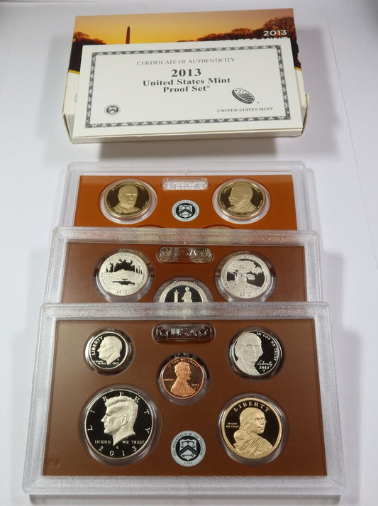 2013 S Proof Clad Complete 14 Coin Set with Original Box & COA #45918Y