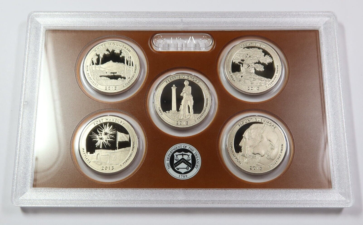 2013 S Proof Clad Complete 14 Coin Set with Original Box & COA #45918Y