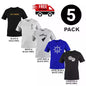 Mens Plain T-Shirts Multipack 5 Pack 100% Cotton Blank Short Sleeve New Tee Gym